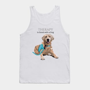 Therapy Dog Turquoise Tank Top